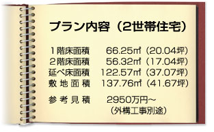 コンパクト注文住宅プラン奏：プラン内容