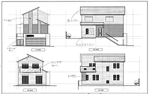 住宅簡易実施設計図面イメージ